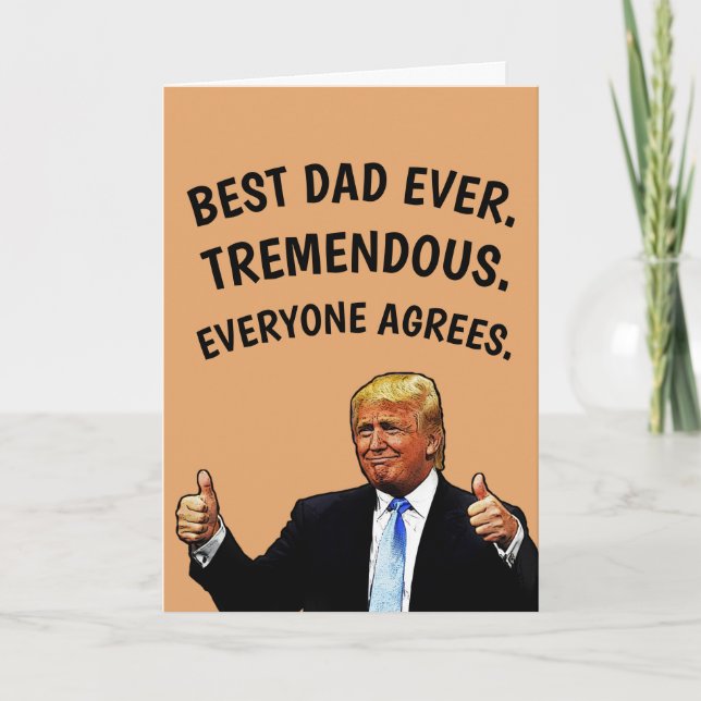 TARJETAS TREMENDOSAS DEL DÍA DEL PADRE DE DONALD T (Anverso)