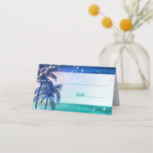Tarjetas Tropical Beach Wedding Place Palmeras