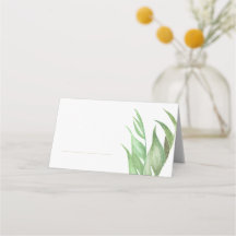Tarjetas Tropical Palm Leaf Place