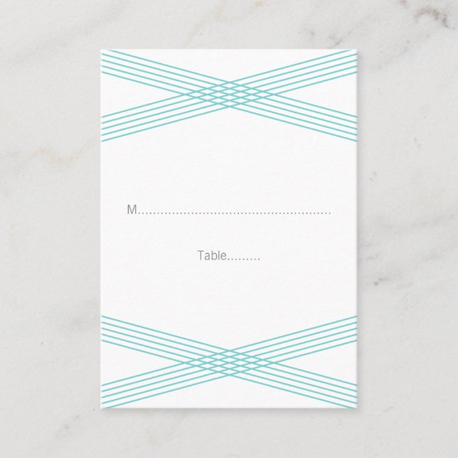 Tarjetas turquesa moderna de decoración Boda (Anverso)