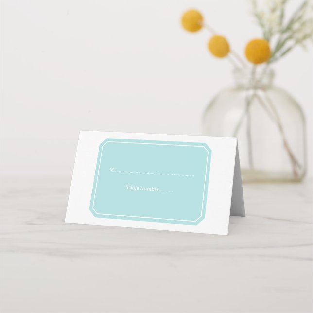 Tarjetas turquesa simple y elegante (Anverso)