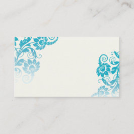 Tarjetas verde azuladas de acompañamiento floral