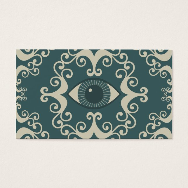 Tarjetas verde azuladas para lectores psíquicos de (Frente)