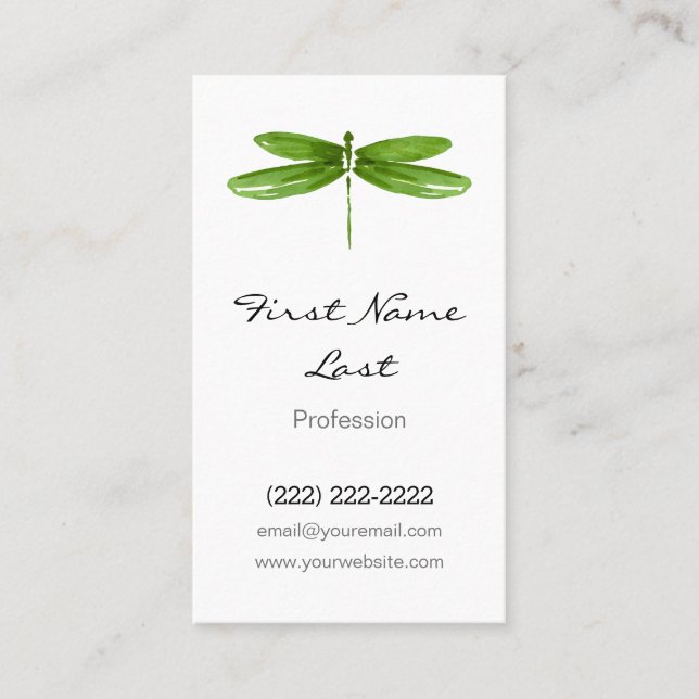 Tarjetas verdes de la mosca del dragón de la (Anverso)