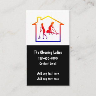 Tarjetas Verticales de Damas de Limpieza Simples