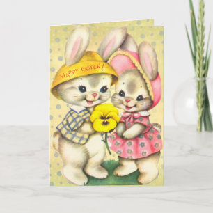 Tarjetas Vinage Easter para niños
