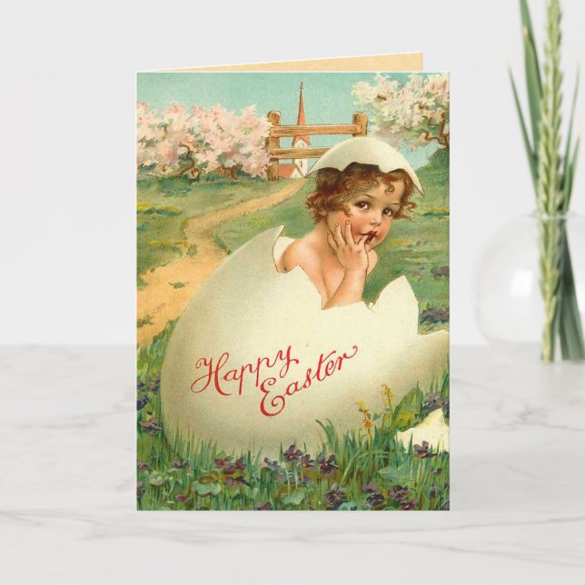 Tarjetas Vinage Easter para niños (Anverso)