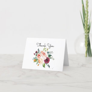 Tarjetas Vintage de Flores de Acuarela de Agradeci