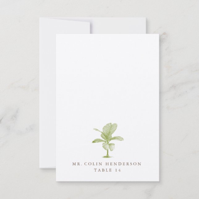 Tarjetas Vintage Palm Destination Beach Place (Anverso)