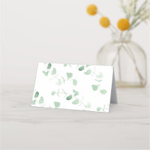 Tarjetas Watercolor Eucalyptus Green Place