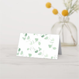 Tarjetas Watercolor Eucalyptus Green Place