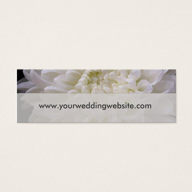 Tarjetas web de boda blanco (Frente)