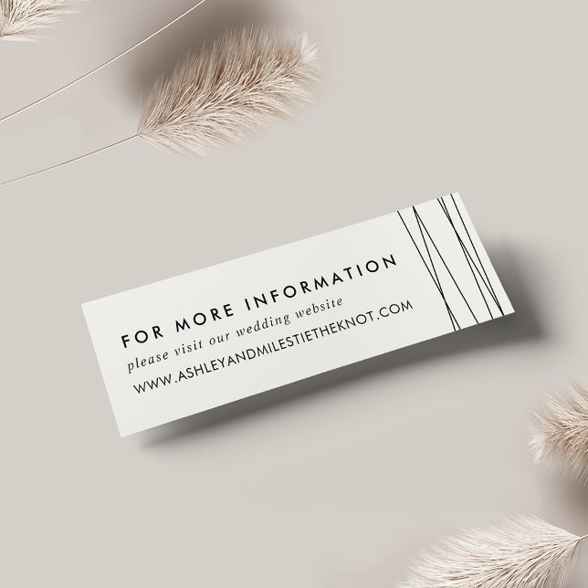 Tarjetas web de Boda de la línea | Blanco y negro (Subido por el creador)