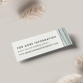 Tarjetas web de Boda de la línea | Jade gris