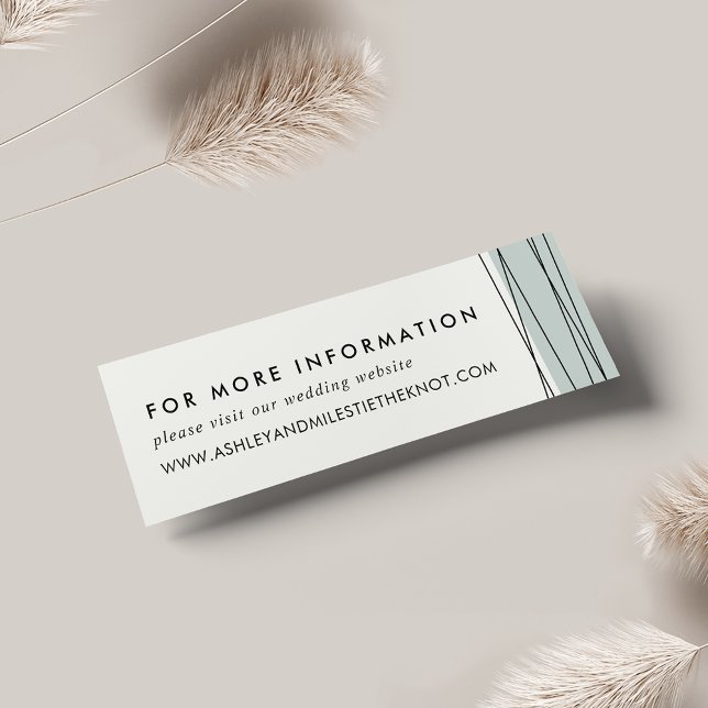 Tarjetas web de Boda de la línea | Jade gris (Subido por el creador)