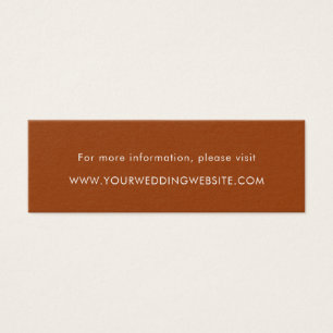 Tarjetas web de Boda de Naranja quemado minimalist