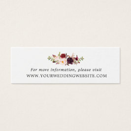 Tarjetas web de Marsala Burgundy Boda Floral