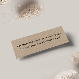 Tarjetas web de Rustic Kraft Boda | Mini