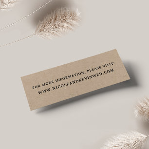 Tarjetas web de Rustic Kraft Boda   Mini