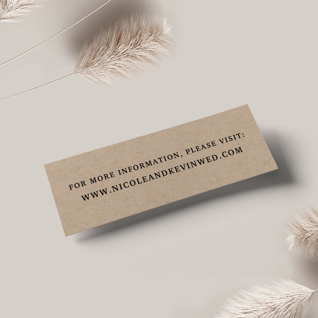 Tarjetas web de Rustic Kraft Boda | Mini (Subido por el creador)
