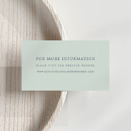 Tarjetas web de Sorbet Boda | Verde pastel