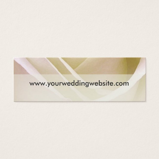 Tarjetas web del Boda de la rosa blanca (Frente)