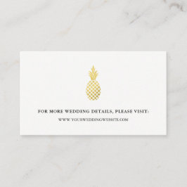 Tarjetas web elegantes para Bodas de piña dorada