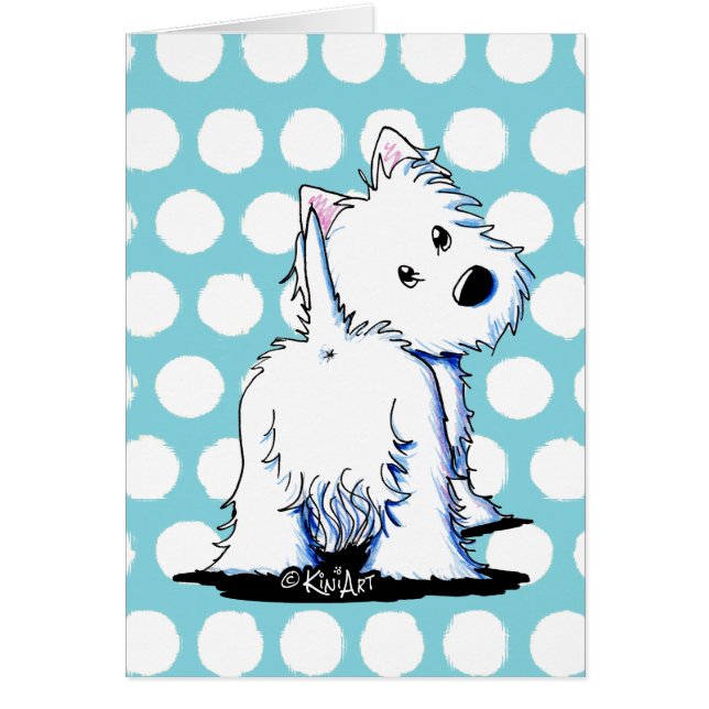 Tarjetas Westie Fluffybutt (Frente)