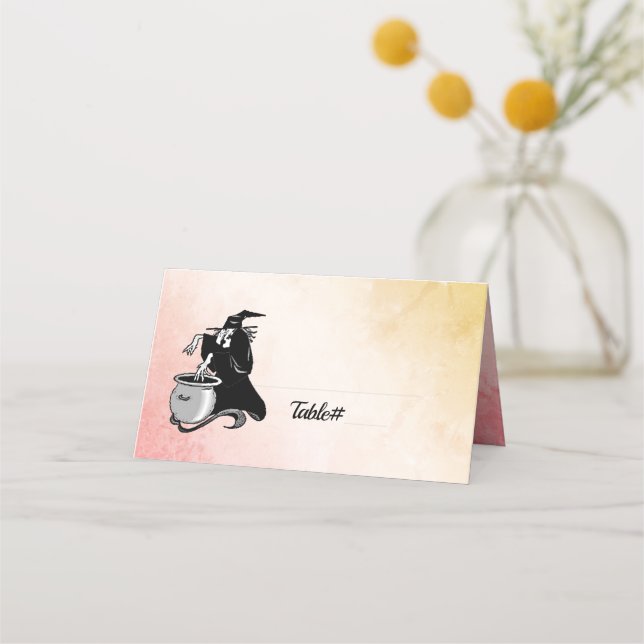 Tarjetas Witch Place de Halloween (Anverso)