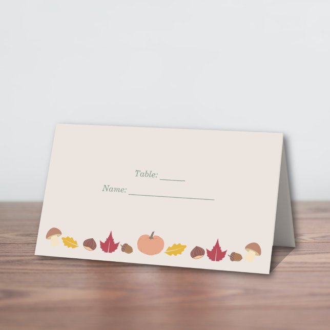 Tarjetas Wreath & Fall Wedding Place (Wreath & Fall Wedding Place Cards)