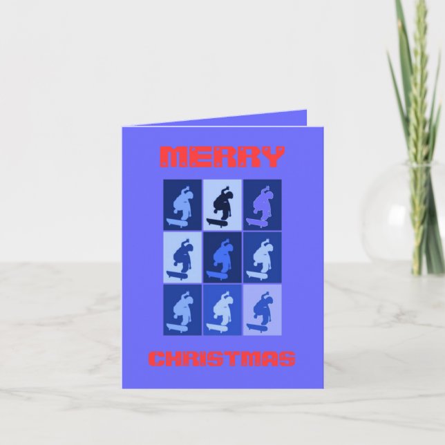 TARJETAS Y NOTECARIOS DE NAVIDADES DE PATINAJE (Anverso)