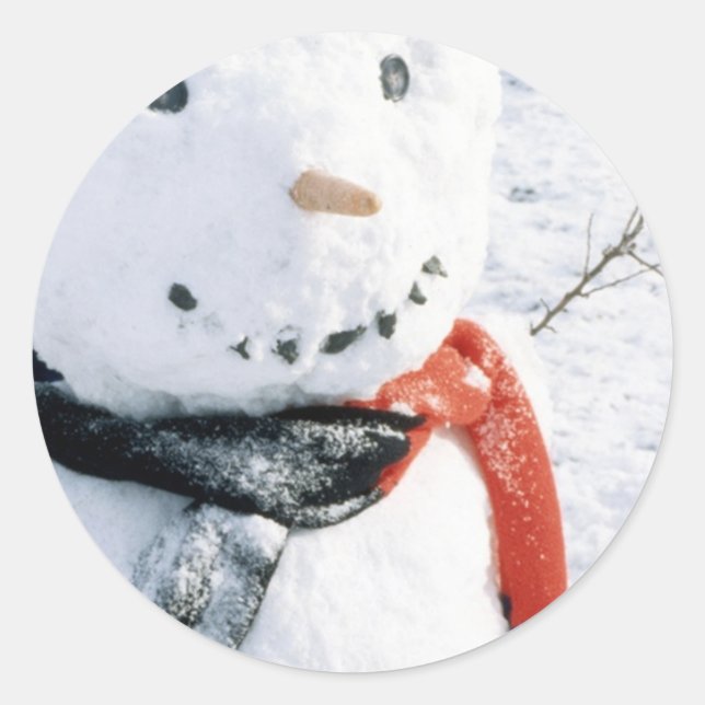 Tarjetas y Pegatinas de invierno para Snowman (Anverso)
