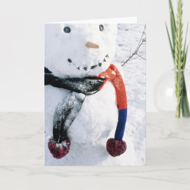 Tarjetas y Pegatinas de invierno para Snowman (Anverso)