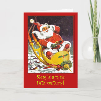 Tarjetas y postales futuristas de Papá Noel del