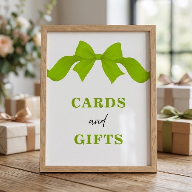 Tarjetas y regalos con lazo verde lima Señal de fi (Subido por el creador)