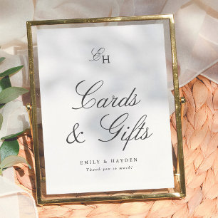 Tarjetas y regalos de boda boho minimalista Señal