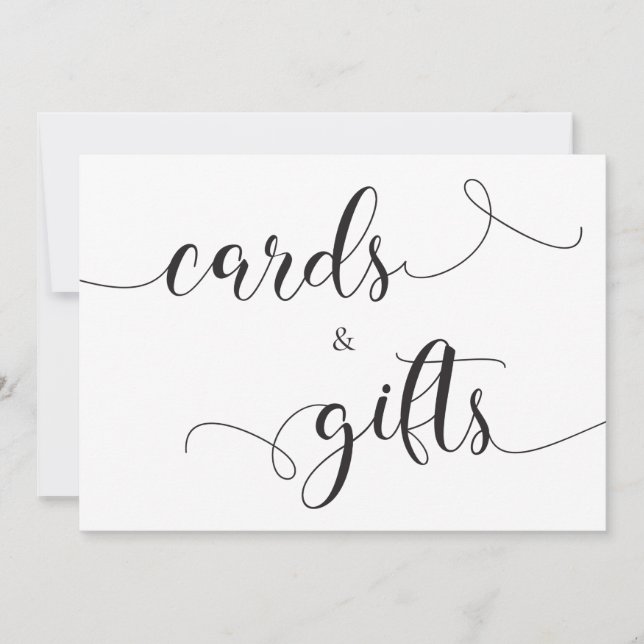 Tarjetas y regalos de boda - Caligrafía (Anverso)