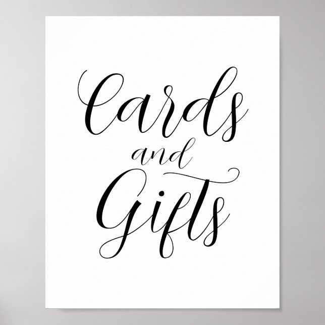 Tarjetas y regalos de caligrafía elegante Señal (Frente)