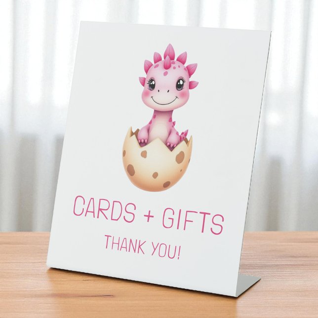 Tarjetas y regalos de dinosaurio rosa Señal de bab (Subido por el creador)