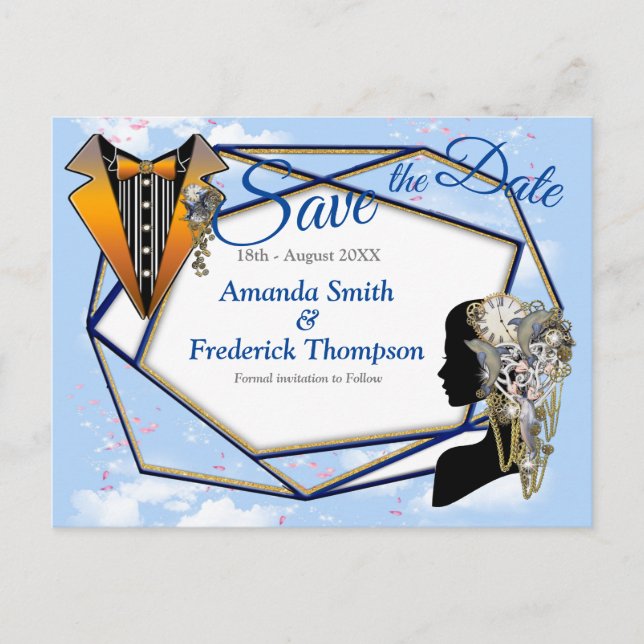 Tarjetas y regalos de fiesta de boda atemporales S (Anverso)