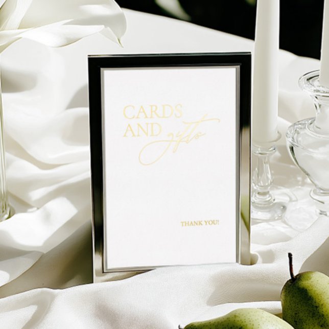 Tarjetas y regalos de papel de oro elegante para b (Elegant Gold Foil Cards and Gifts Wedding)