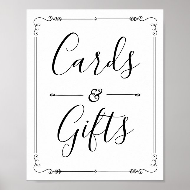 Tarjetas y regalos decoración de boda moderna vint (Frente)