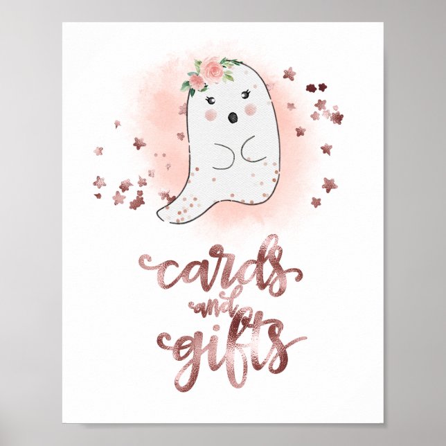 Tarjetas y Regalos Señal de Baby Shower de Niña de (Frente)