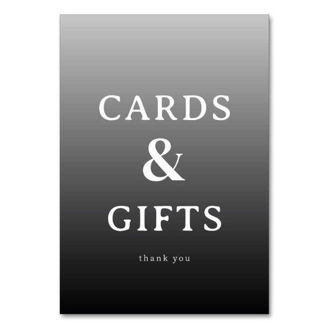 Tarjetas y regalos sofisticados con serif en escal (Anverso)