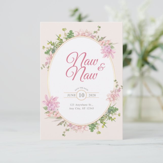 tarjetas zazzle boda (Anverso de pie)