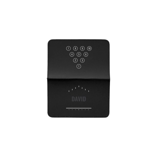 Tarjetero Diagrama del carril de bolos | Filas de alfileres  (Afuera Horizontal)