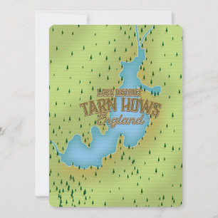 Tarn Hows, distrito de los lagos, mapa de viaje.