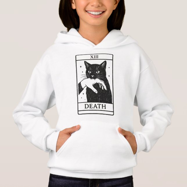 Tarot Card Black Cat Shirt – Tarot Death Tee, Witc (Anverso)