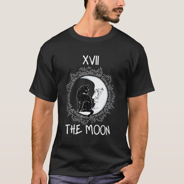 Tarot Card Crescent Moon And Cat Graphic Jersey (Anverso)