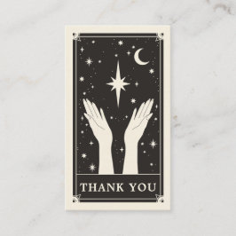 Tarot Celestial gracias tarjeta pequeña de visita